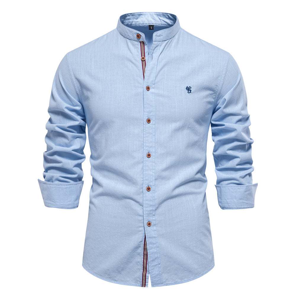 Mens Cotton Long Sleeve Casual Shirt