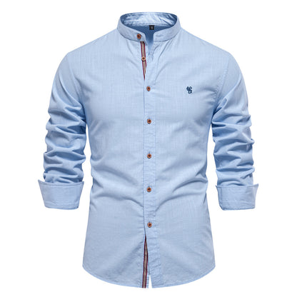 Mens Cotton Long Sleeve Casual Shirt