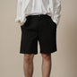Mens Straight-Leg Linen Blend Shorts