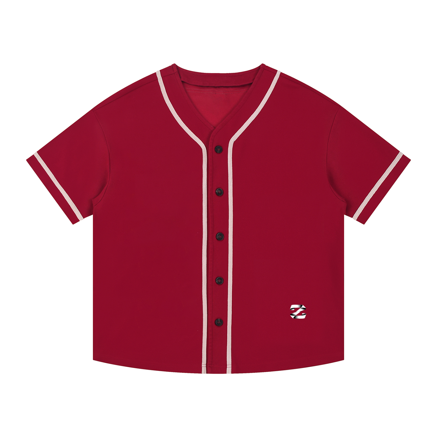 Contrast Piped Button-Up Jersey