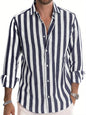 Mens Long Sleeve Striped Shirt