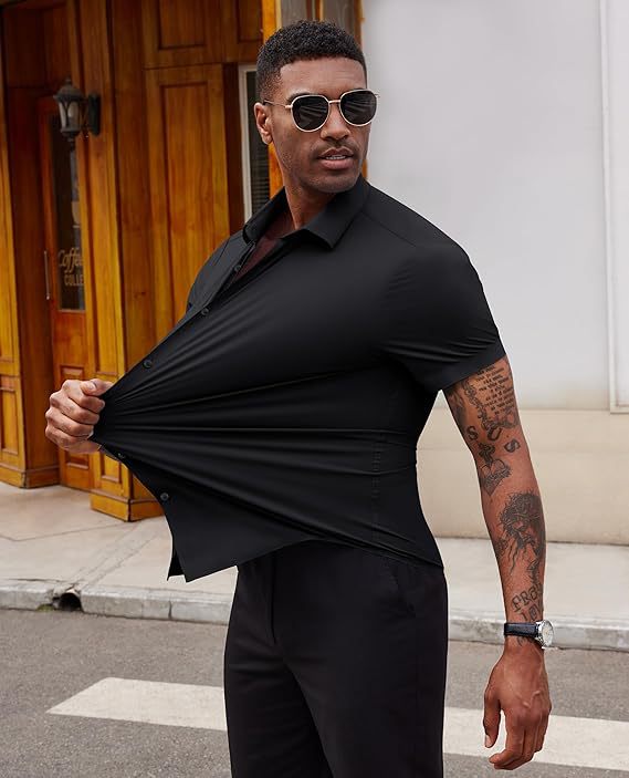 High Elasticity Seamless No-Iron Ice Silk Shirt