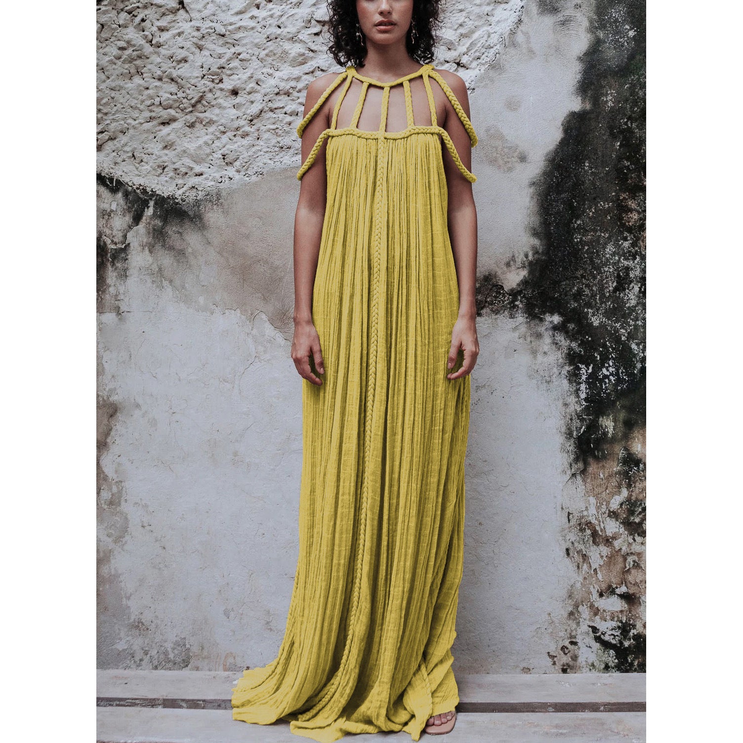 Casual Drawstring A-Line Dress