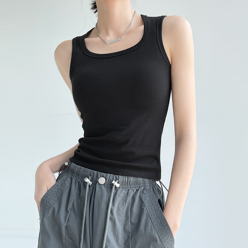 Womens Sleeveless Cotton Back Strap Top
