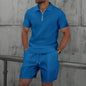 Men's Waffle Knit Short Sleeve and Shorts Set
