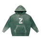 Vintage Washed Frayed Fleece Hoodie