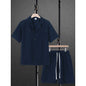 Men's Short Sleeve Shirt and Shorts Set