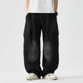 Men Multi Pocket Spliced Denim Pants