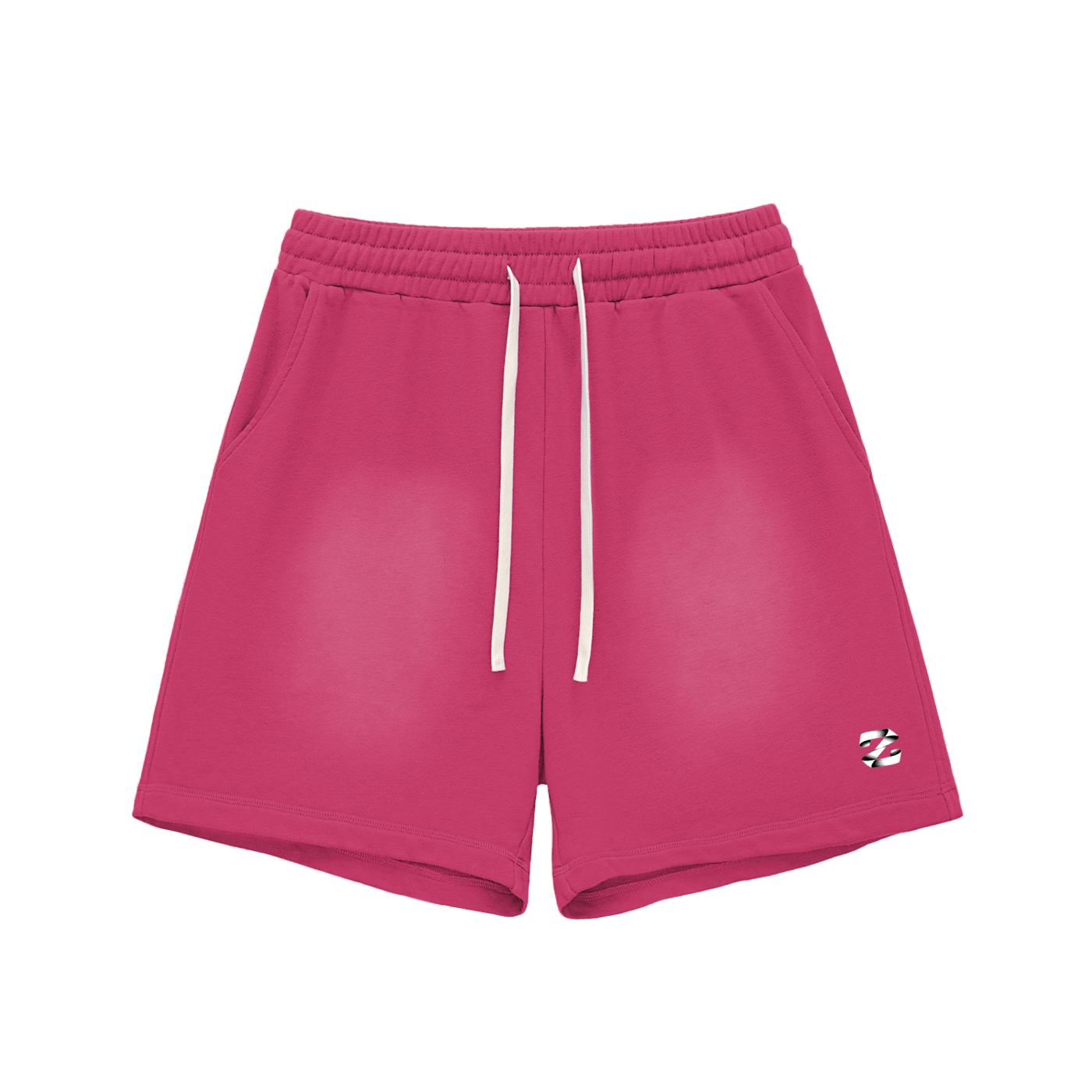 Z Sun Fade Raw Edge Cotton Shorts