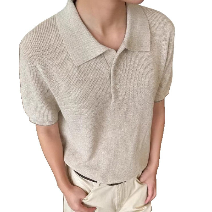 Mens Breathable Slim Fit Polo Shirt