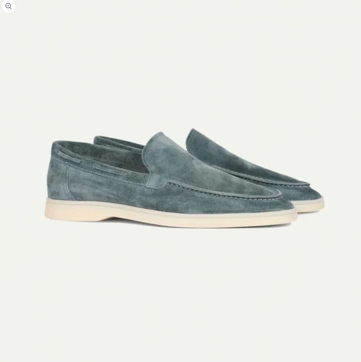 Mens Slip-On Driving Flats Suede Loafers