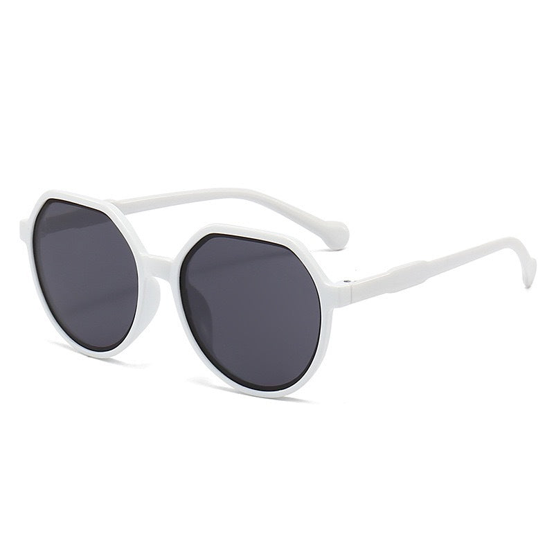 Retro Oval Frame Sunglasses with UV Protection