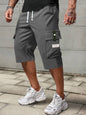 Mens Summer Cargo Shorts Straight Cropped Pants