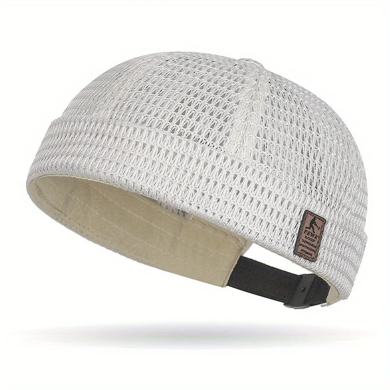 Mesh breathable brimless melon skin hat