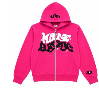 Gothic Punk Zip Up Hoodie Streetwear