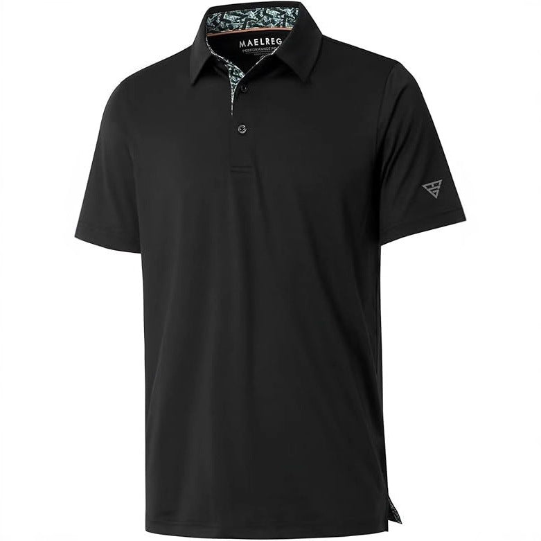 Mens Quick Dry Polo Shirt Short Sleeve Casual