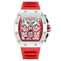 Multifunctional Waterproof Quartz Watch with Silicone Strap