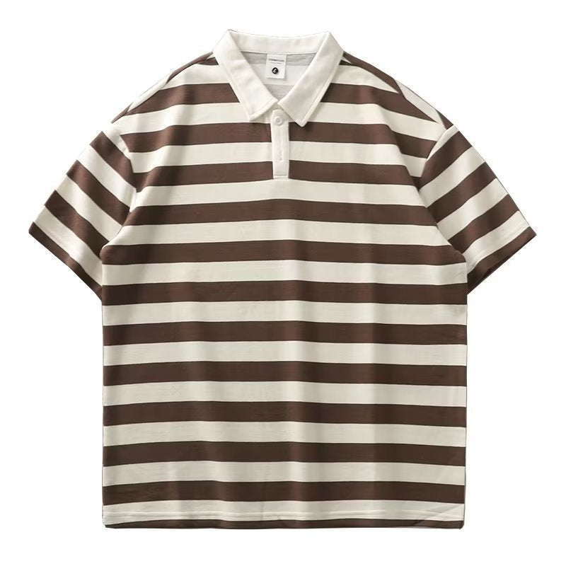 Striped Short Sleeve Polo Shirt