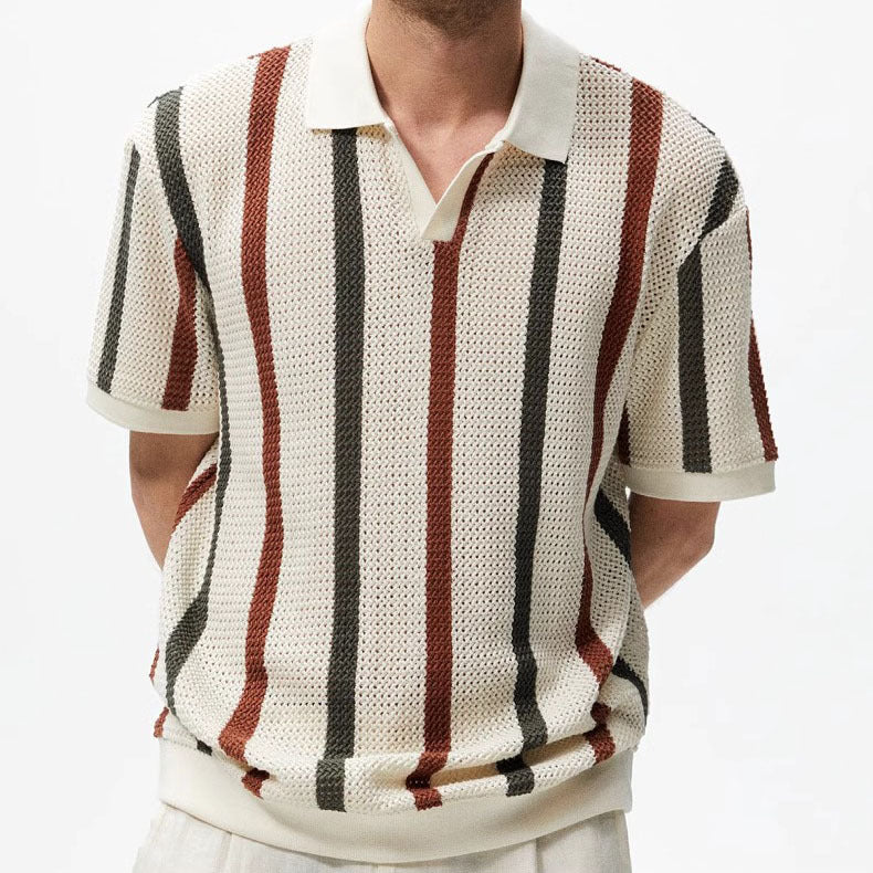 Mens Breathable Slim Fit Polo Shirt