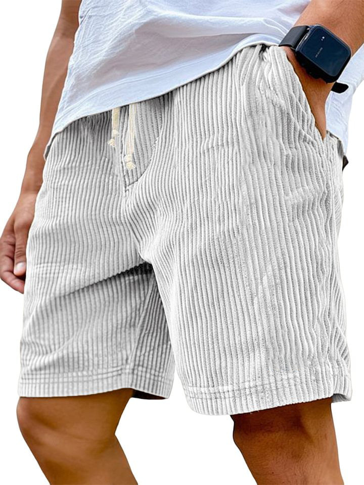 Mens Retro Corduroy Casual Shorts