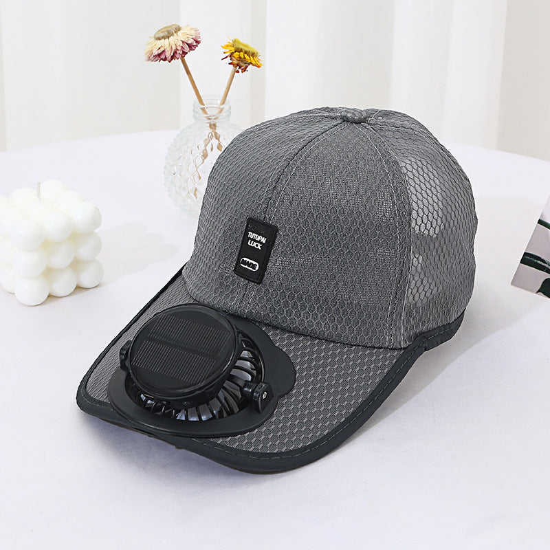 Solar Powered Cooling Hat with Adjustable Fan