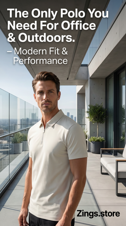 Men's Quarter-Zip Performance Polo Shirt