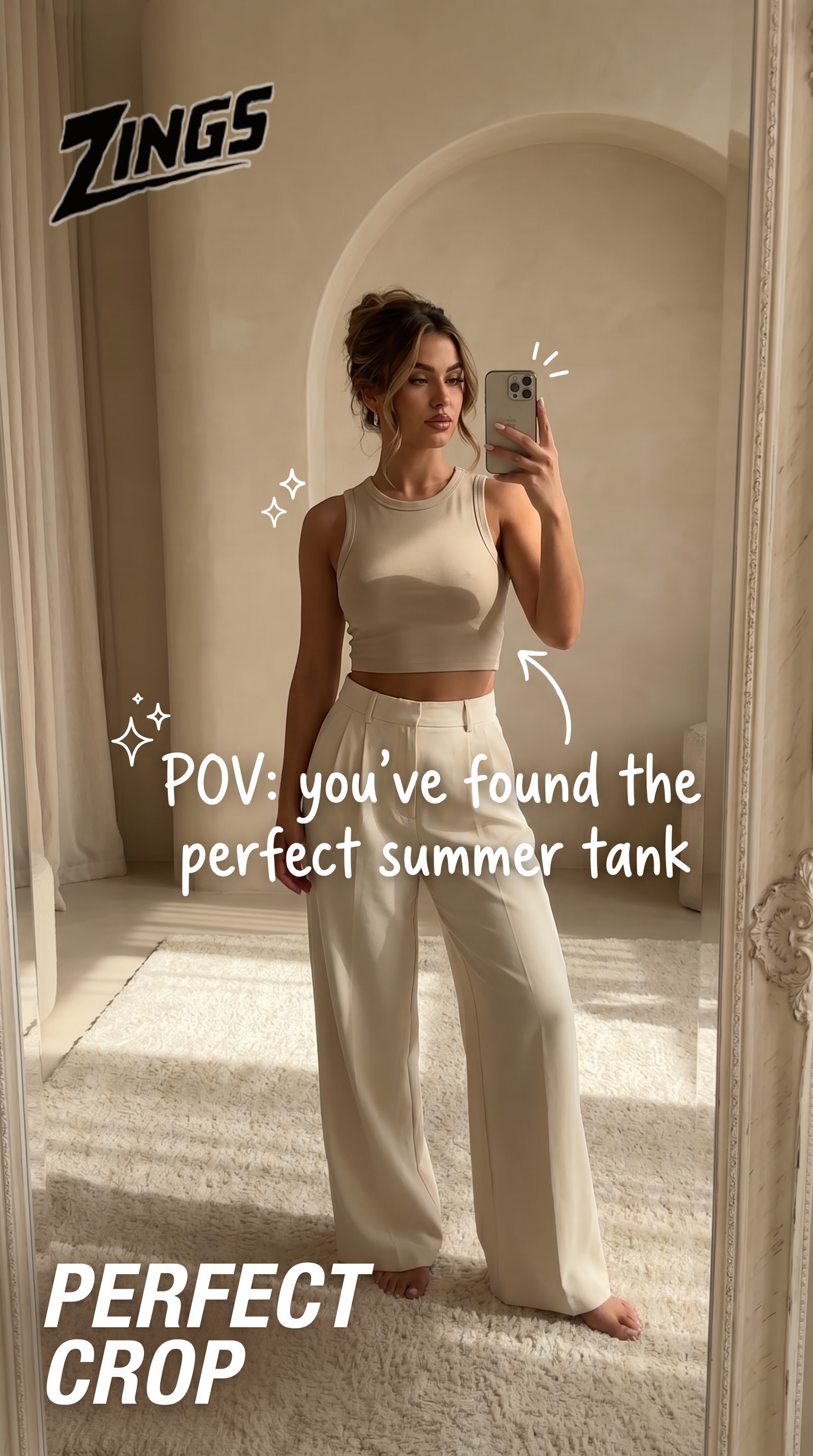 Women's Tight Crewneck Crop Tank Top