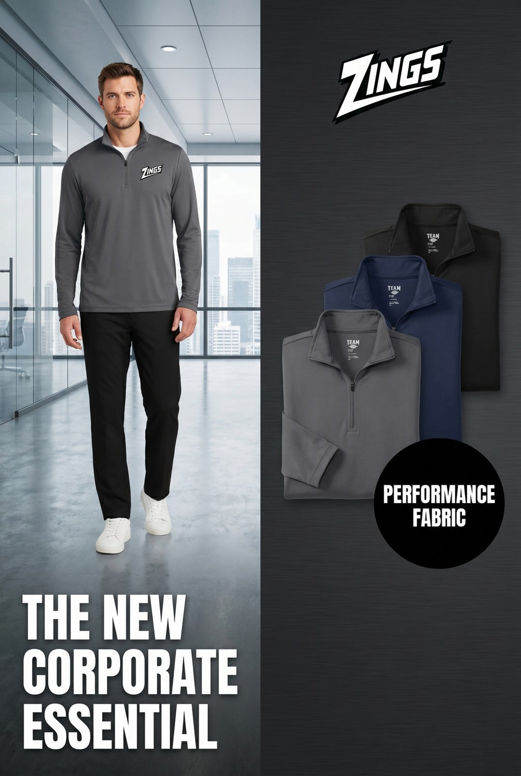 Zings Zone Performance Quarter-Zip Pullover