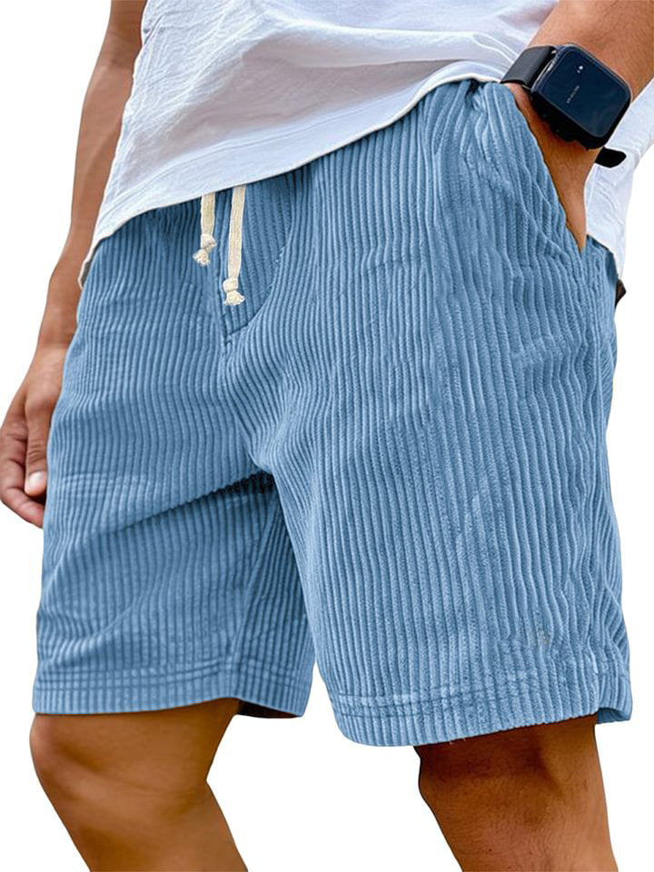 Mens Retro Corduroy Casual Shorts