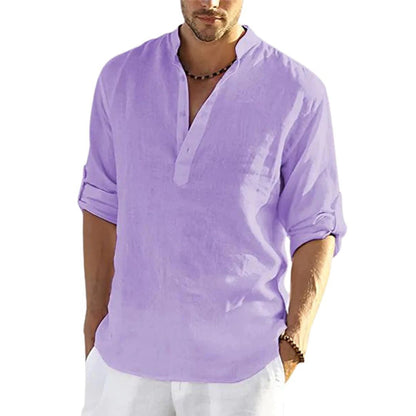 Men's Linen Long-Sleeve T-Shirt