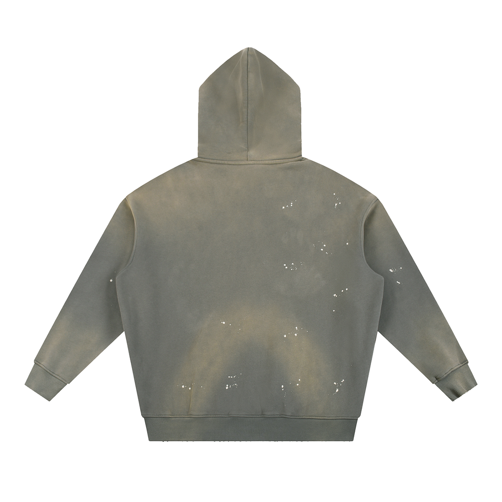 Zings Vintage Washed Frayed Fleece Hoodie