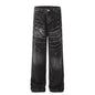 Lightning stripe washed straight leg jeans
