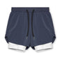 Men's Quick-Dry Fitness Shorts Double-Layer Athletic Design