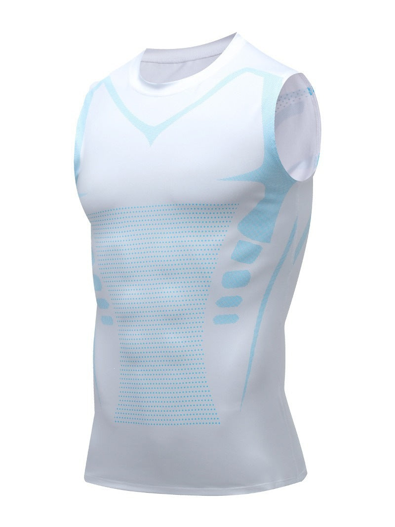 Mens Quick Dry Compression Fitness Vest