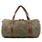 Retro Canvas Travel Bag with Leather Trim