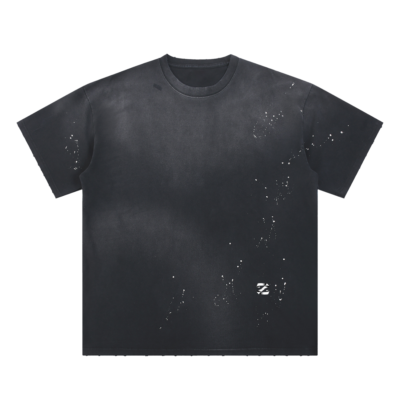 Hand-Frayed Sunfade Paint Splatter T-Shirt
