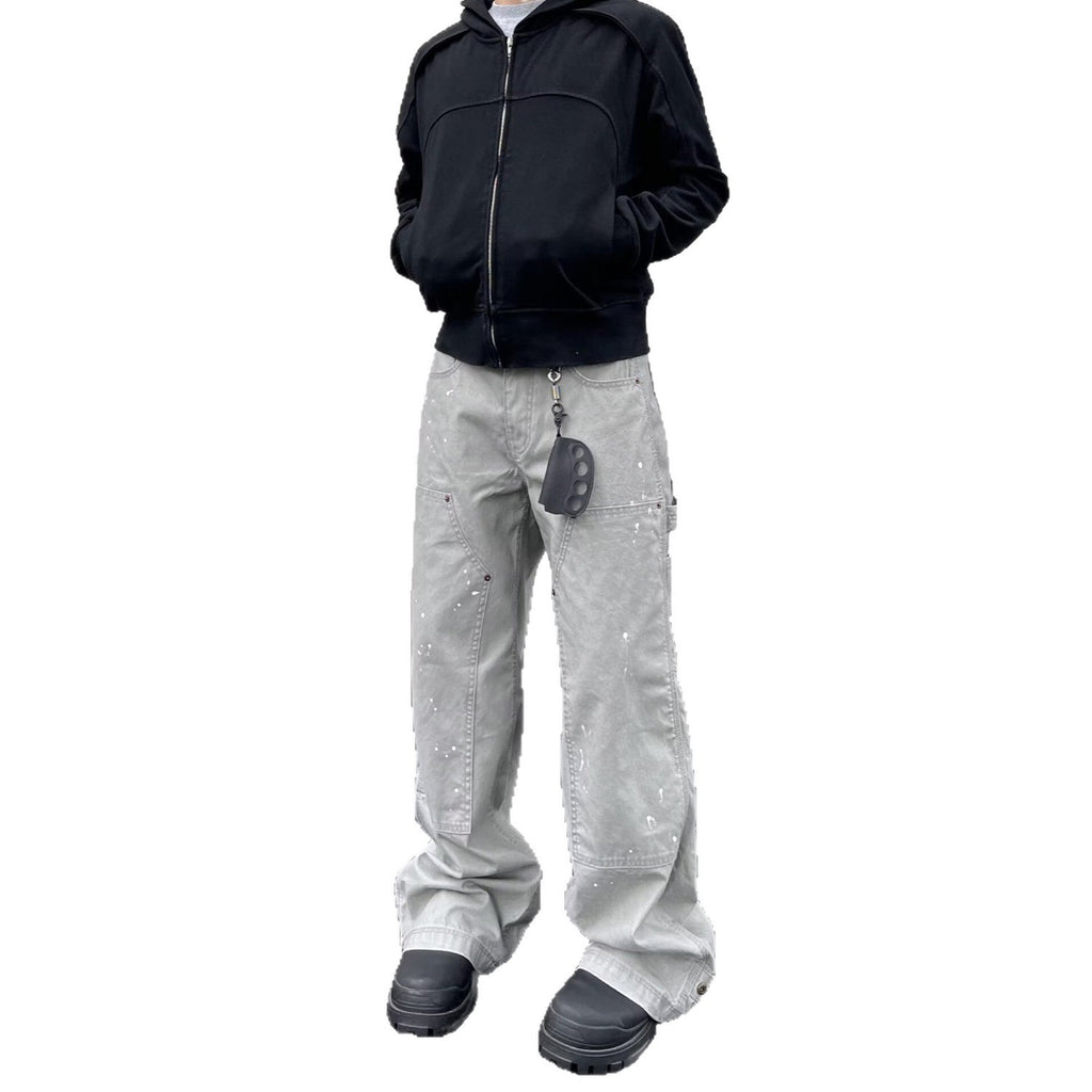 Retro Camouflage Denim Pants