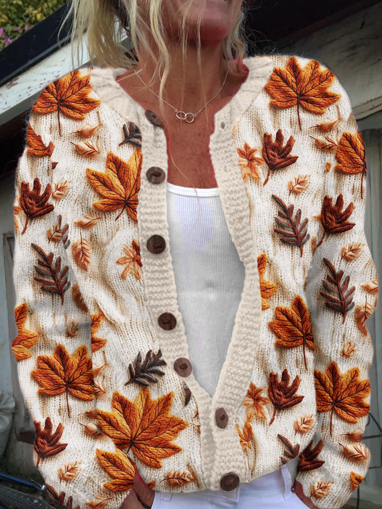 3D Digital Print Cardigan Sweatshirt Jacket