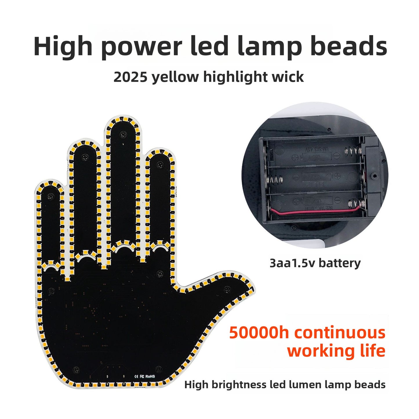 Gesture Control LED Warning Light