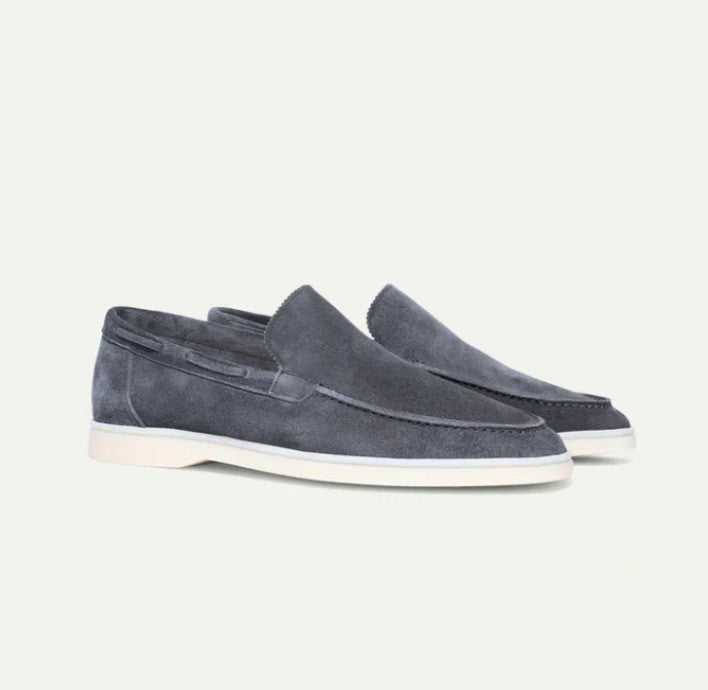 Mens Slip-On Driving Flats Suede Loafers