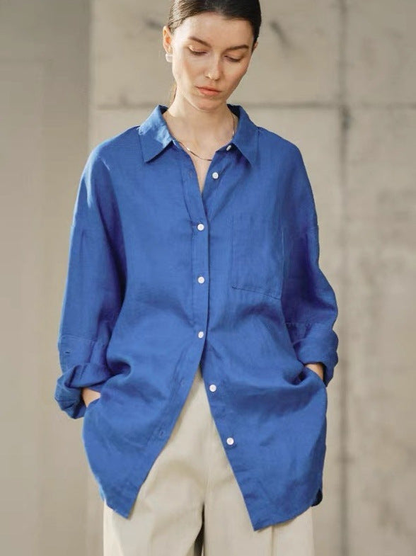 Linen Long Sleeve Shirt for Women