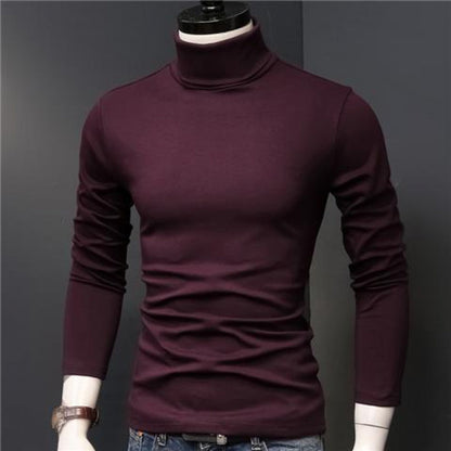 Slim-fitting high-neck base shirt