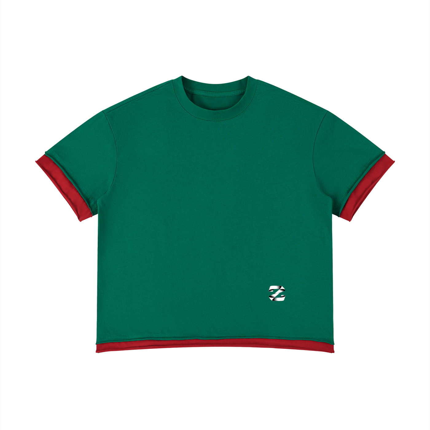 Unisex Boxy Color Block T-Shirt