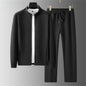 Men's Stand Collar Sweater Cardigan and Pants Set