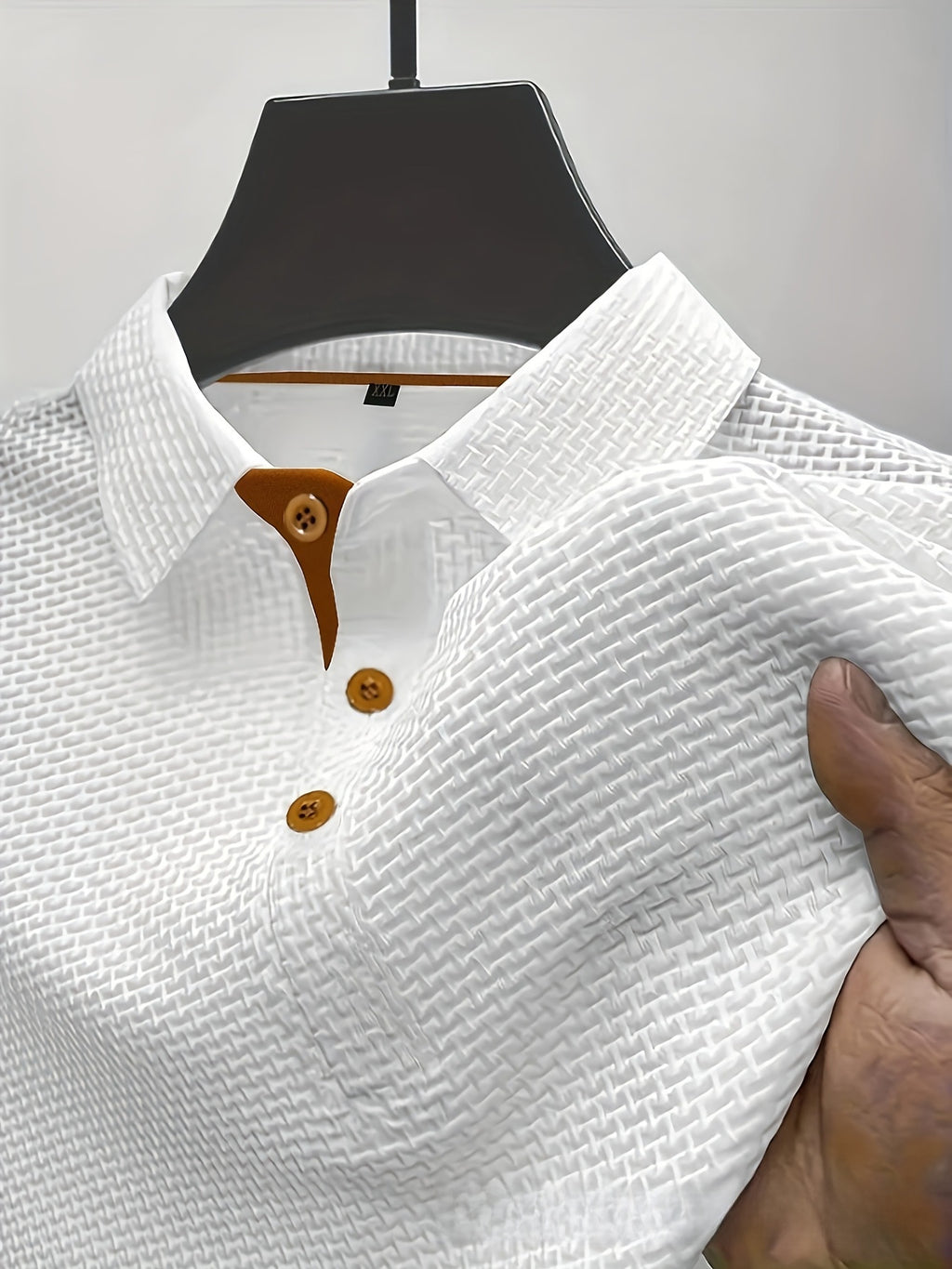 Mens Jacquard Ice Silk Polo Shirt