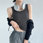 Womens Sleeveless Cotton Back Strap Top