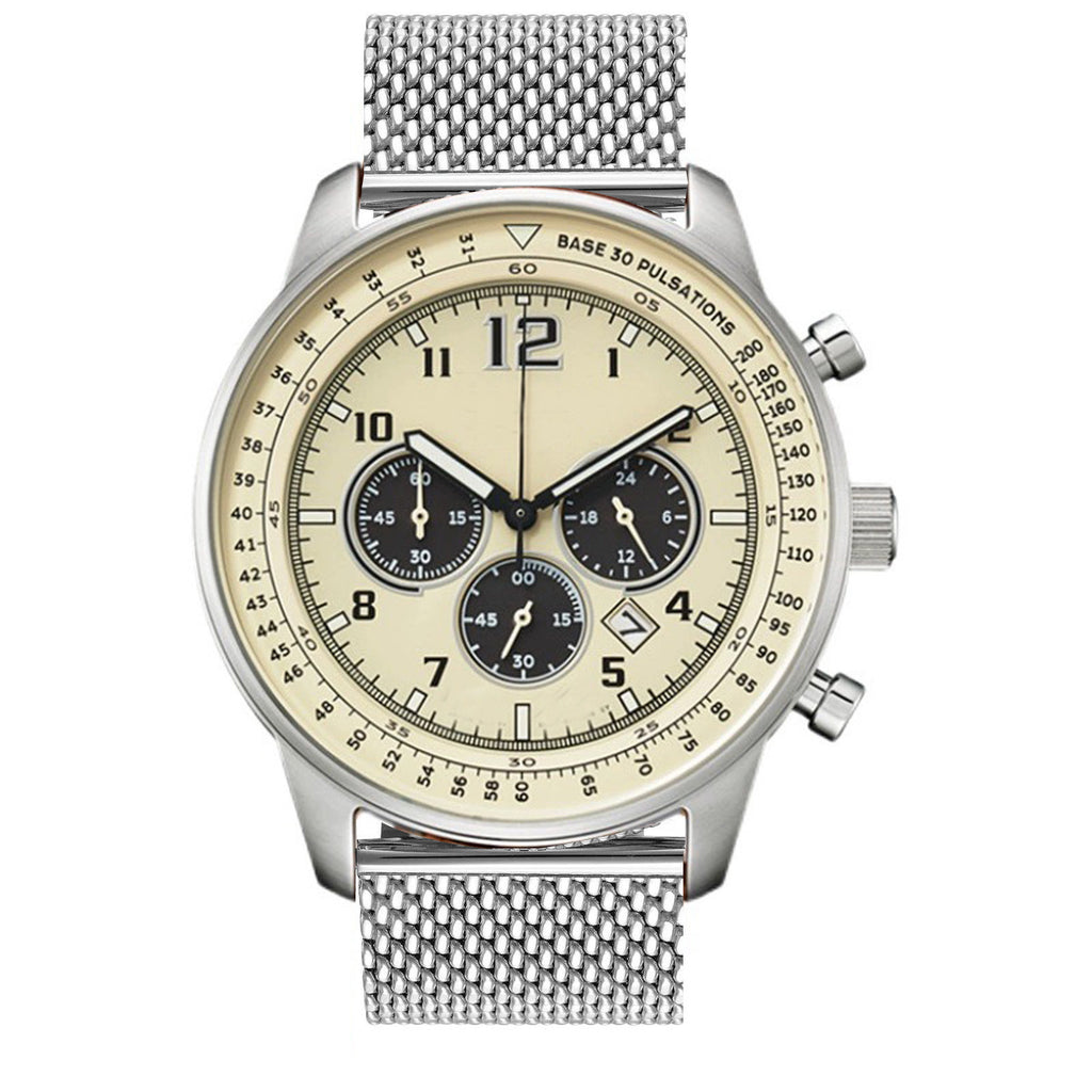 Men's Casual Quartz Watch with Calendar and Luminous Dial