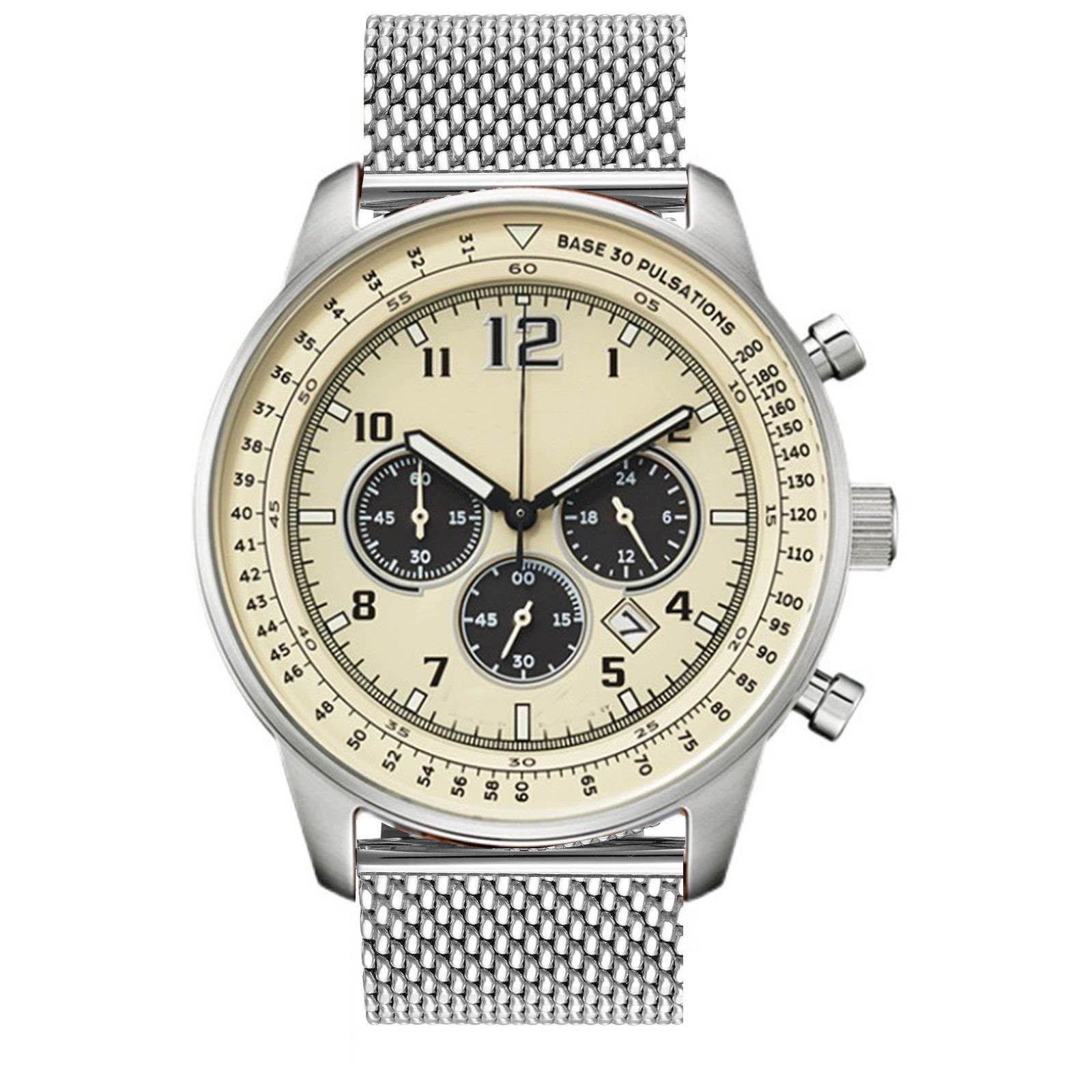 Men's Casual Quartz Watch with Calendar and Luminous Dial