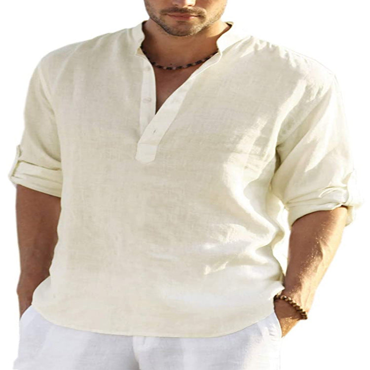 Men's Linen Long-Sleeve T-Shirt
