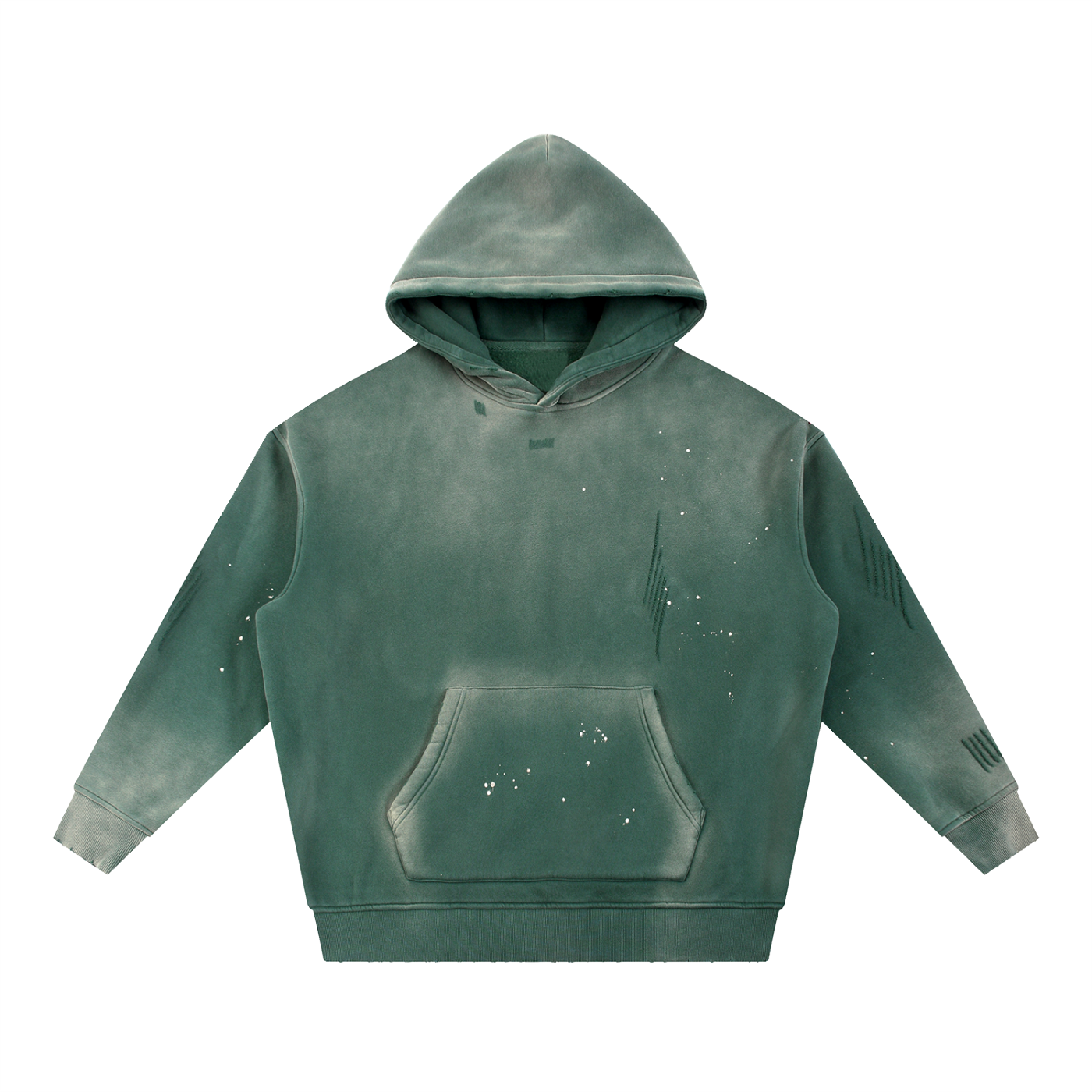 Zings Vintage Washed Frayed Fleece Hoodie